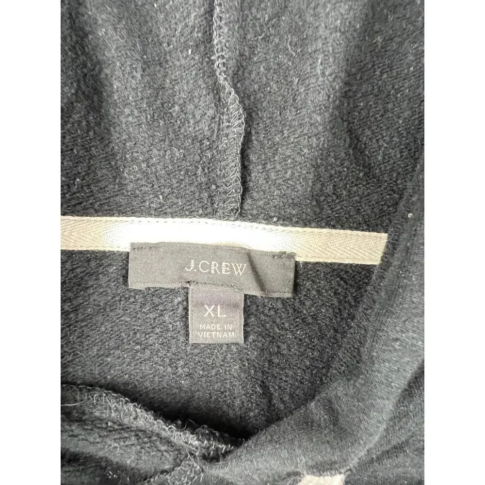 J.Crew Womens Black Hoodie Sweatshirt Size XL‎